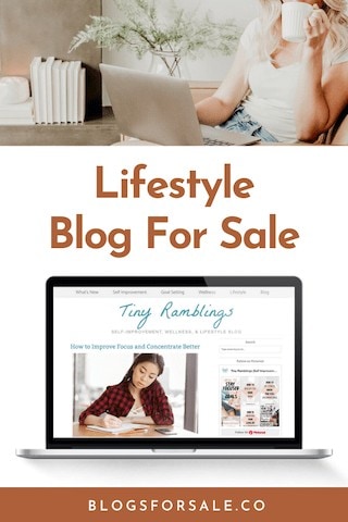 Wellness lifestyle blog for sale