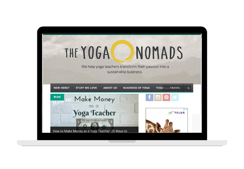 yoga teacher niche site for sale