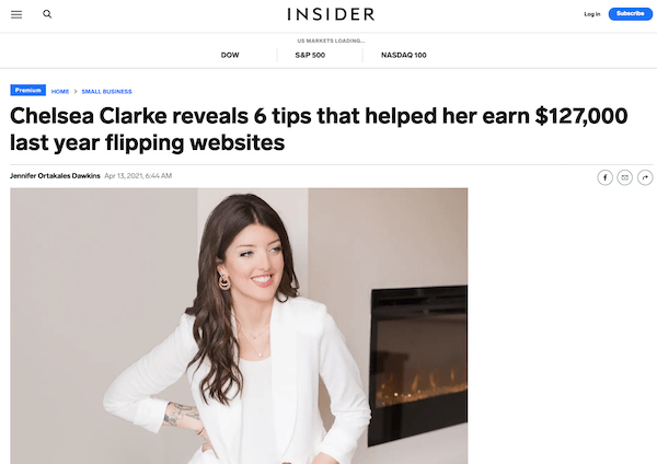 is buying a blog worth it business insider chelsea clarke flipping websites