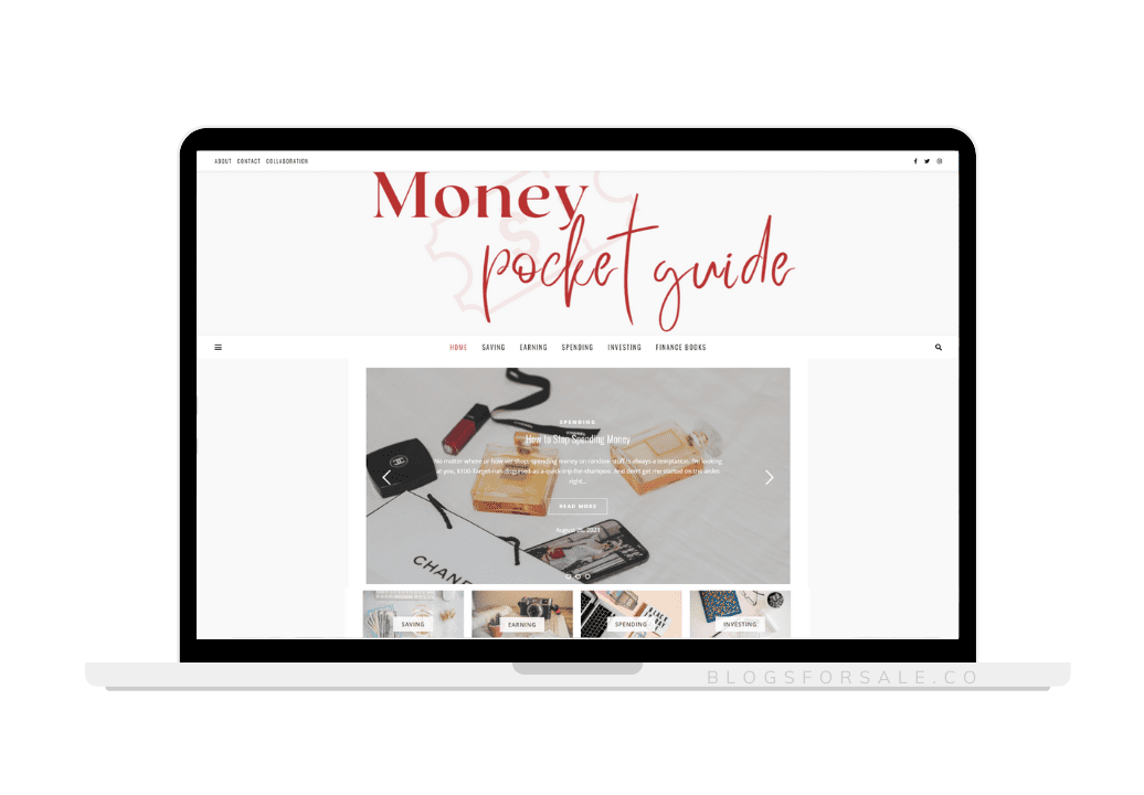 starter personal finance blog for sale