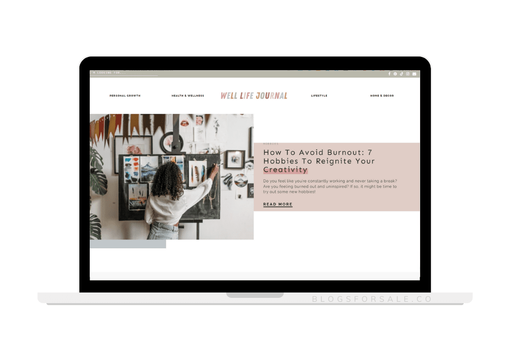 Sold: Style Of Living And Personal Growth Site On Premium 3
