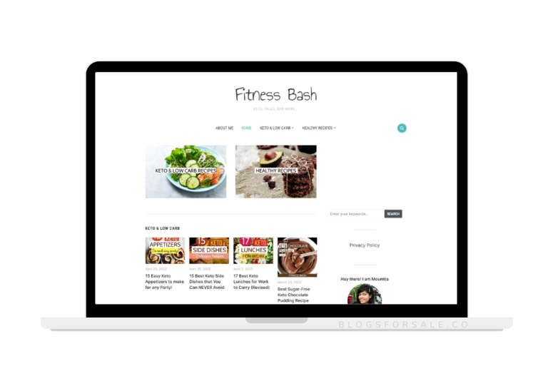 fitnessbash fitness and nutrition website specializing in paleo and keto recipies