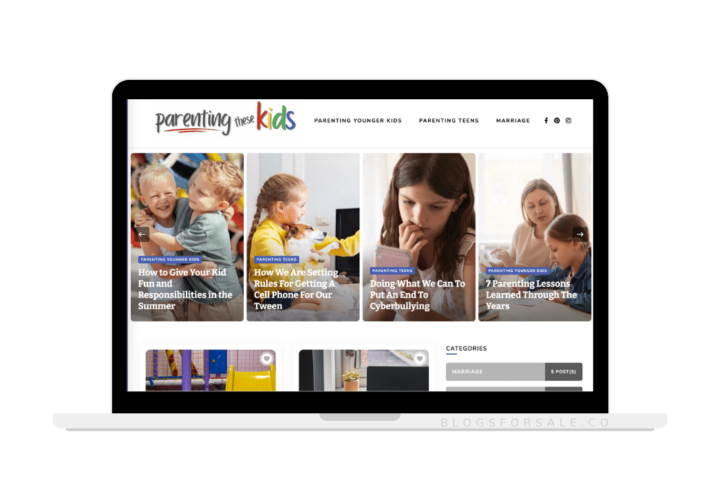 parenting and marriage website homepage
